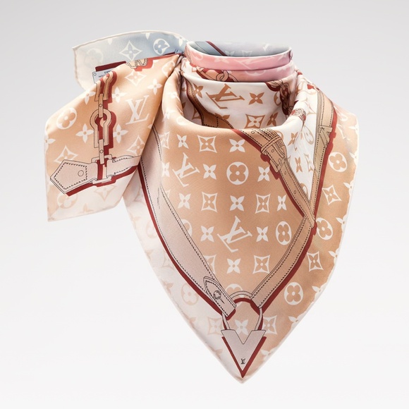 Sold - Louis Vuitton LV Confidential Scarf 70 square scarf; current - Picture 2 of 6